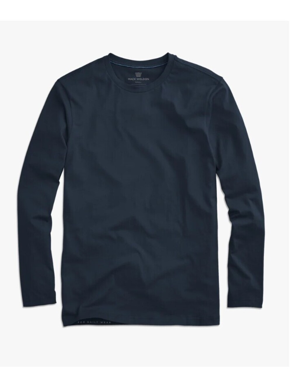 Mack Weldon Blue Pima Cotton Long Sleeve Crewneck Tee - Size M